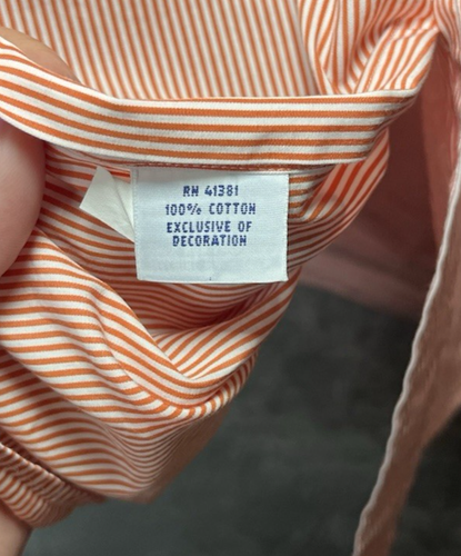 Ralph Lauren Shirt Mens XXL Button Down Long Sleeve Orange White Striped Cotton - Picture 5 of 5
