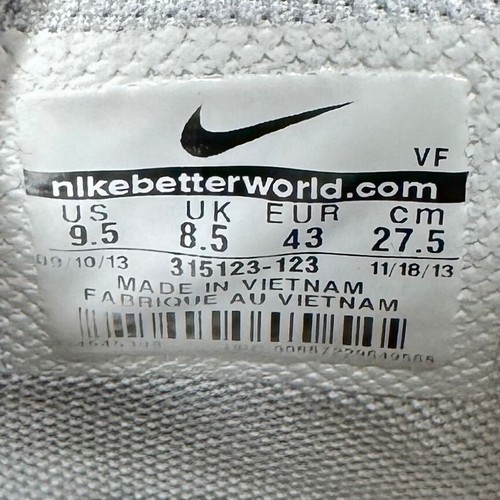 Nike Air Force 1 Mid White Abyss Volt Sneakers Shoes Rare 315123-123 US Sz 9.5 - Picture 4 of 10