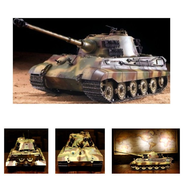 Heng Long Rc Panzer Deutscher KöNigstiger Henschelturm 1:16 Metallgetriebe-image