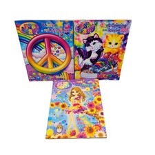 Lot of 3 Lisa Frank Coloring and Activity Book Kittens Magical World Sparkle