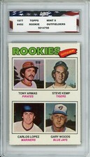 1977 Topps #492 Rookie Outfielders AGC 9 Mint Centered Tony Armas Steve Kemp