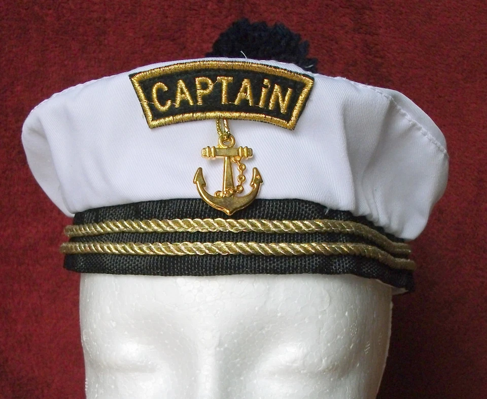 Gorra de capitán para niños marinero barco marino patrón talla única Foto 2 de 4