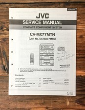 JVC CA-MX77 MTN DX-MX77 MTN CA-MX77 MTN  Serv...