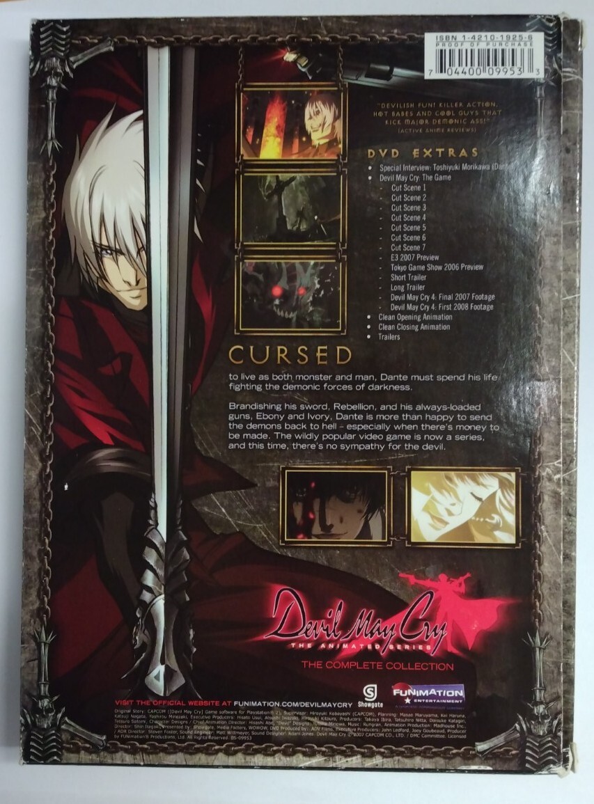 Devil May Cry - Complete Box Set (DVD, 2009, 3-Disc Set) for Devil May Cry - Complete Box Set (DVD, 2009, 3-Disc Set) for