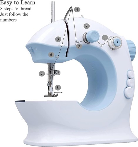 Portable Mini Electric Sewing Machine Multifunctional Desktop Tailor Home Use UK - Picture 2 of 7