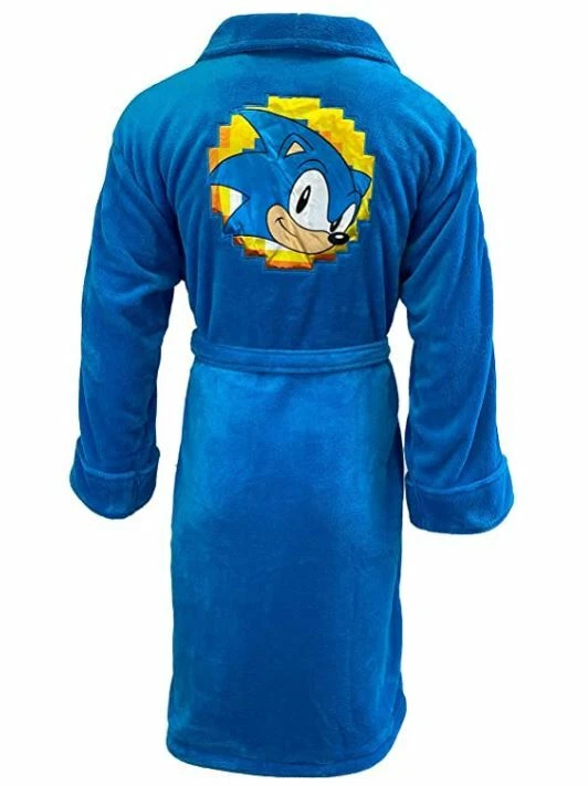 OFFICIAL SONIC THE HEDGEHOG FASTER MENS LUXURIOUS SOFT DRESSING GOWN  BATHROBE | eBay