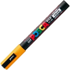 Uni Posca PC3M.3 Water-Based Paint Marker, Fine Point, Golden Yellow