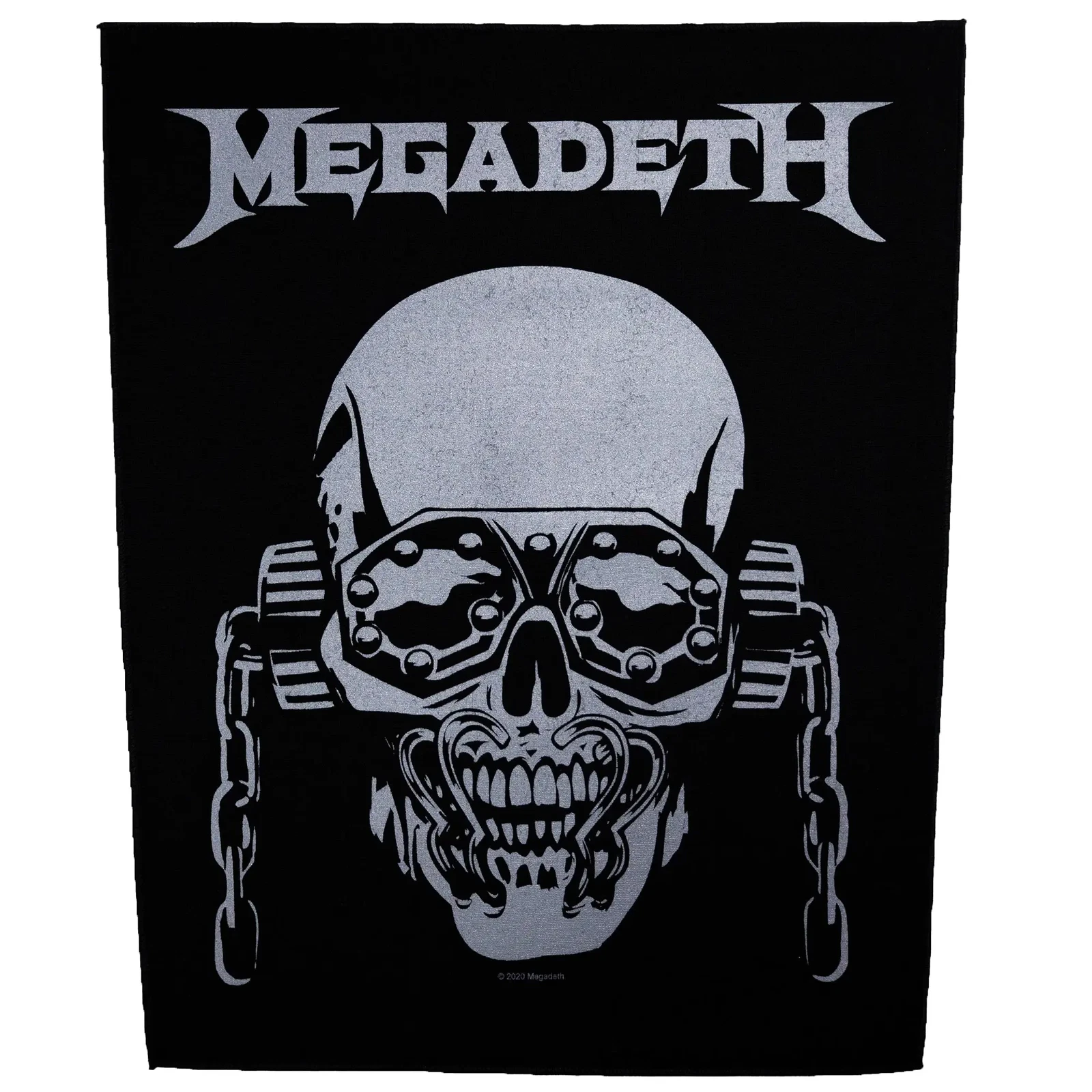 Megadeth Vic Rattlehead Back Patch Thrash Metal Band XL Dtg Printed Sewing