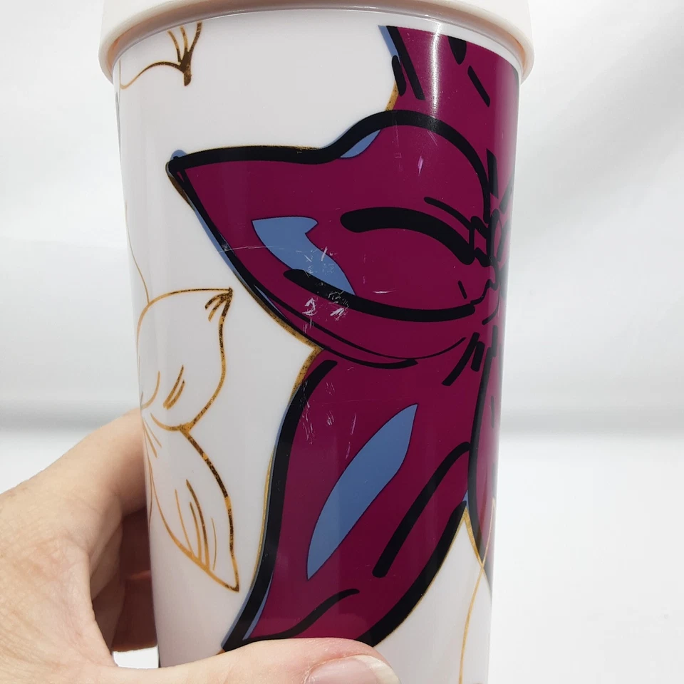 Vera Bradley - Flores que caen - 16 oz - Vaso de viaje - Taza / Taza Foto 3 de 4