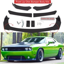 Glossy Black Front Bumper Lip Splitter Spoiler For Dodge Challenger SRT SXT