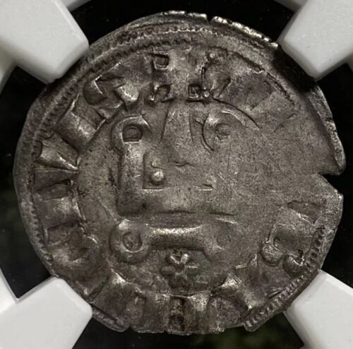 ATHENS 1294-1308 GUY II De La Roche, srebrna moneta NCG VF 35, KRUCJATY KRZYŻOWCÓW - Zdjęcie 1 z 4