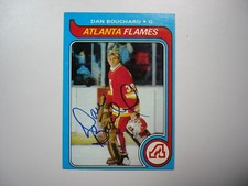 1979/80 TOPPS NHL HOCKEY CARD #28 DAN BOUCHARD EX/NM MK AUTO AUTOGRAPH 79/80