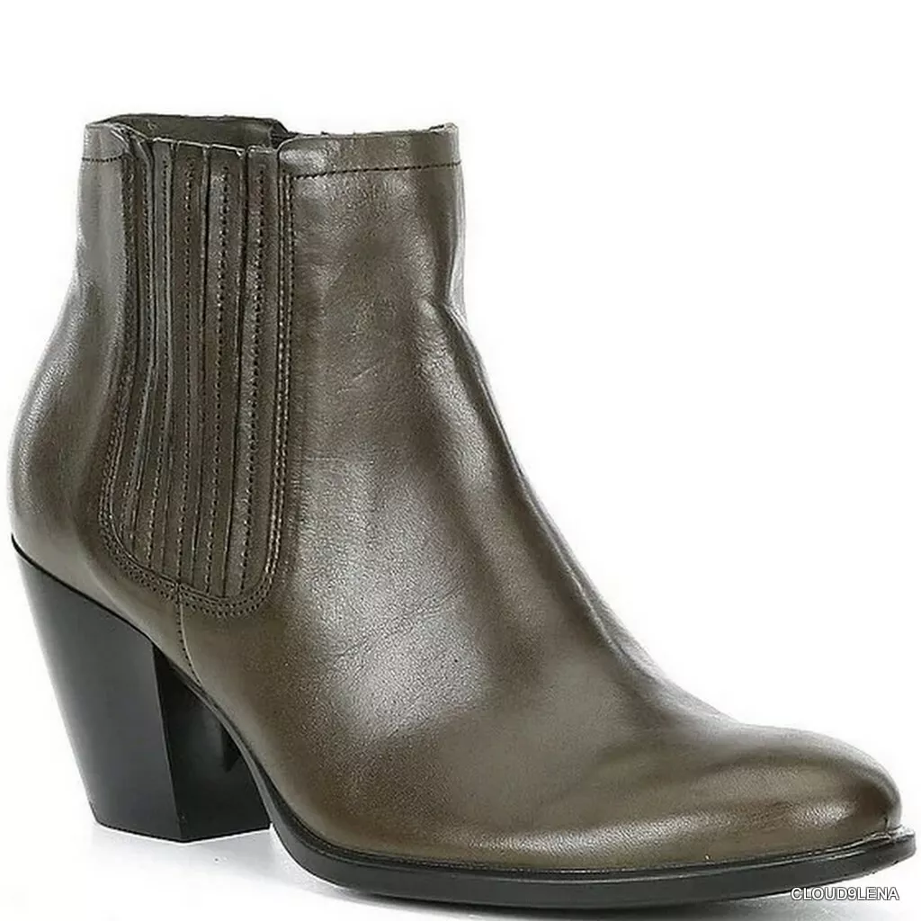 NEW ECCO Danish Design Shape 55 Forest Green Leather Western Ankle Boot  10/41EUR | eBay