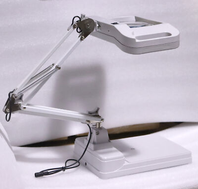 5X Magnifier LED Lamp Light Magnifying White Glass Lens Desk Table Repair Tool