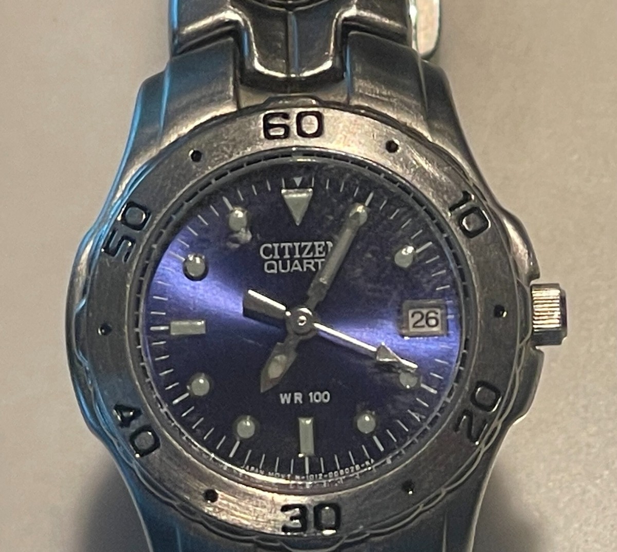 Citizen Quartz 1012-S92316 Blue Dial Silver Tone Women's Watch New