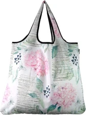 YaYbag JUMBO Size, Reusable Grocery Bags, 55 lbs Heavy Duty Polyester, Pink