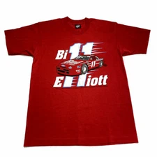 VTG 90s Bill Elliot NASCAR T Shirt L Screen Stars Best USA Budweiser Mens 1992