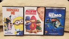 DVD MOVIE LOT/3~FINDING NEMO COLL ED~DESPICABLE ME~ALVIN AND THE CHIPMUNKS KIDS