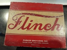 Vintage FLINCH Card Game Original Box 1951 Version W/ Instructions Parker Bros