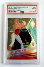2018 PANINI CHRON PHOENIX AQUA SHOHEI OHTANI RC! 17/299! PSA 9! 1/1! JERSEY #!