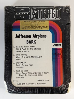 Jefferson Airplane - Bark 8 Track Stereo Cassette ACR Cartridge NEW SEALED