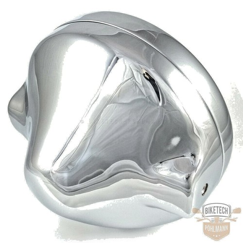 Motorrad Scheinwerfer LTD Style 7 Zoll H4 Chrom Glas geriffelt E-geprüft - Bild 4 von 7