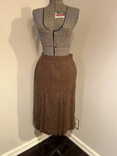 Vtg JG Hook Pleated Wool Skirt Pockets Sz 10 Made In USA Secretary Academia Nerd