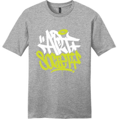 Neu Art Society Graff Schwarz/Grün T-Shirt Licht Heather Grau SM-4XL Made USA