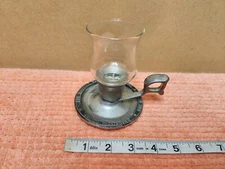 VTG 1976 Pro Football HOF Enshrinees Dinner Pewter Candle Holder Canton, Ohio 