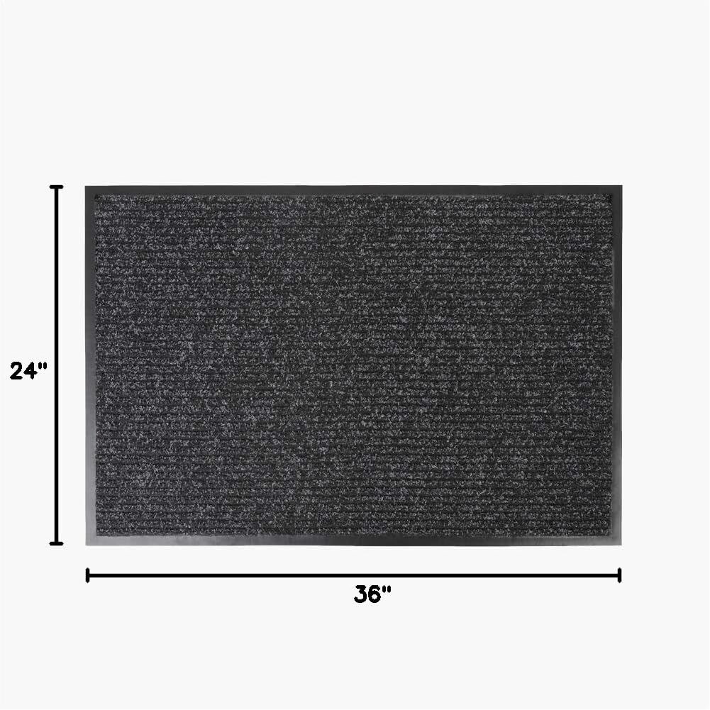 Notrax 109 Brush Step Carpeted Entrance Mat for Home, Office, 2' X 3', Charcoal