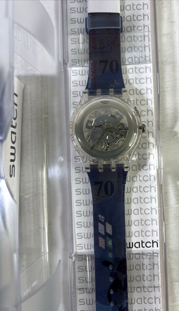 Swatch Swiss SUOZ18 Septante Blue 70 Francs Banque Nationale Suisse Watch Swatch Special Septante Francs Swiss Made SUOZ184 New | eBay main image 2