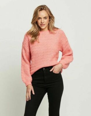 NWOT Vero Moda Women's Pink Pullover Sweater Chunky Knit Size Small S