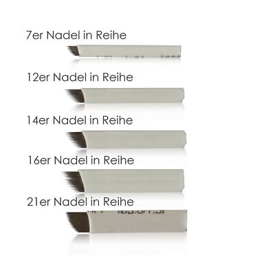 Permanent makeup Nadeln Microblading Handmethode 7, 12, 14, 16 o. 21er ab 10Stk 