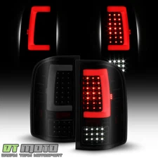 Black Smoke 2007-2013 Chevy Silverado 1500 Sequentia LED Tube Tail Lights Lamps