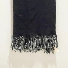 New PRETTY PERSUATIONS Women’s Reversible Black Gray Long Fringe Scarf 88” X 24”