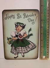 St. Patrick  s Day Decor VINTAGE STYLE Die Cut Cardboard 5 X 7  