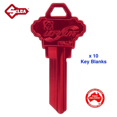 SILCA Ultralite Keyblanks x 10  SCHLAGE,Key Blank-RED Free Post In Aust!-SSH3URE