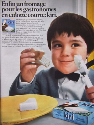 PUBLICITÉ PRESSE 1969 KIRI A LA CRÈME FROMAGE POUR GASTRONOMES