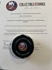 Ryan Johansen NHL Goal Scored Puck - December 9, 2021 - NY Islanders LOA