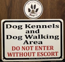 Metal Warning Dog Kennels,Walking Sign For FENCE,Beware Of Dog 8"x12" Guard Dogs