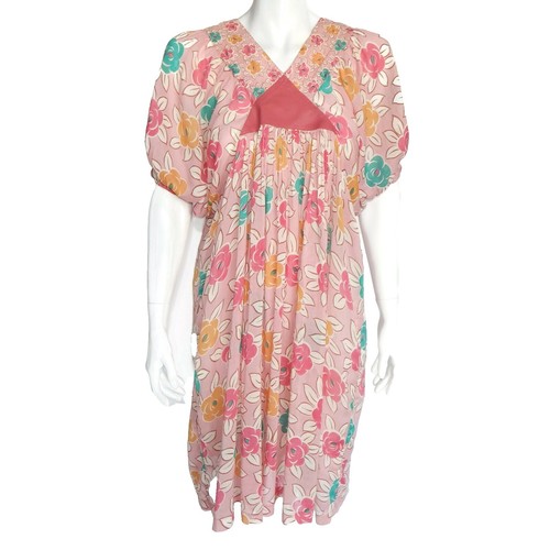 Devotion Twins Embroidered Ella Tunic Dress Pink white Size Medium M | eBay