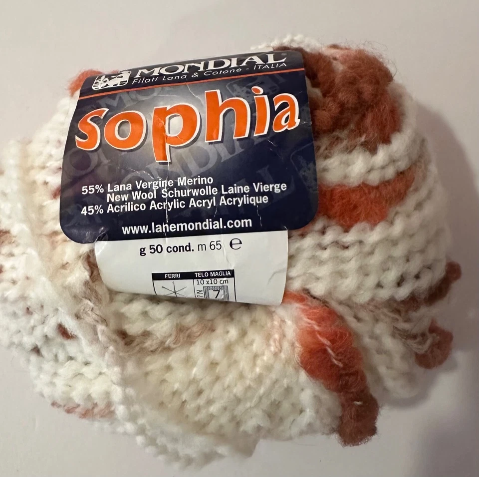NEW 6 x skeins Mondial Yarn Sophia same dye lot - see descr. for details - Image 2 of 3