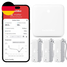 Switchbot WLAN Hygrometer Thermometer Innen Außen 3 Pack with Hub Mini, IP65 Was