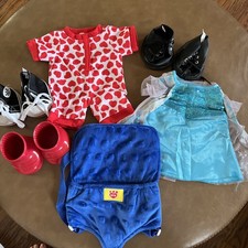 Lot Of Build-A-Bear Clothes Accessories Shoes Plush Carrier Elsa Dress Disney