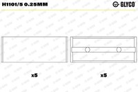 NEU - Glyco H1101/50.25Mm Kurbelwellenlager FüR Mitsubishi Renault