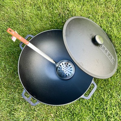 15 Liter Kazan aus Gusseisen mit Deckel + Schaumlöffel Kasan Asia Campingtopf