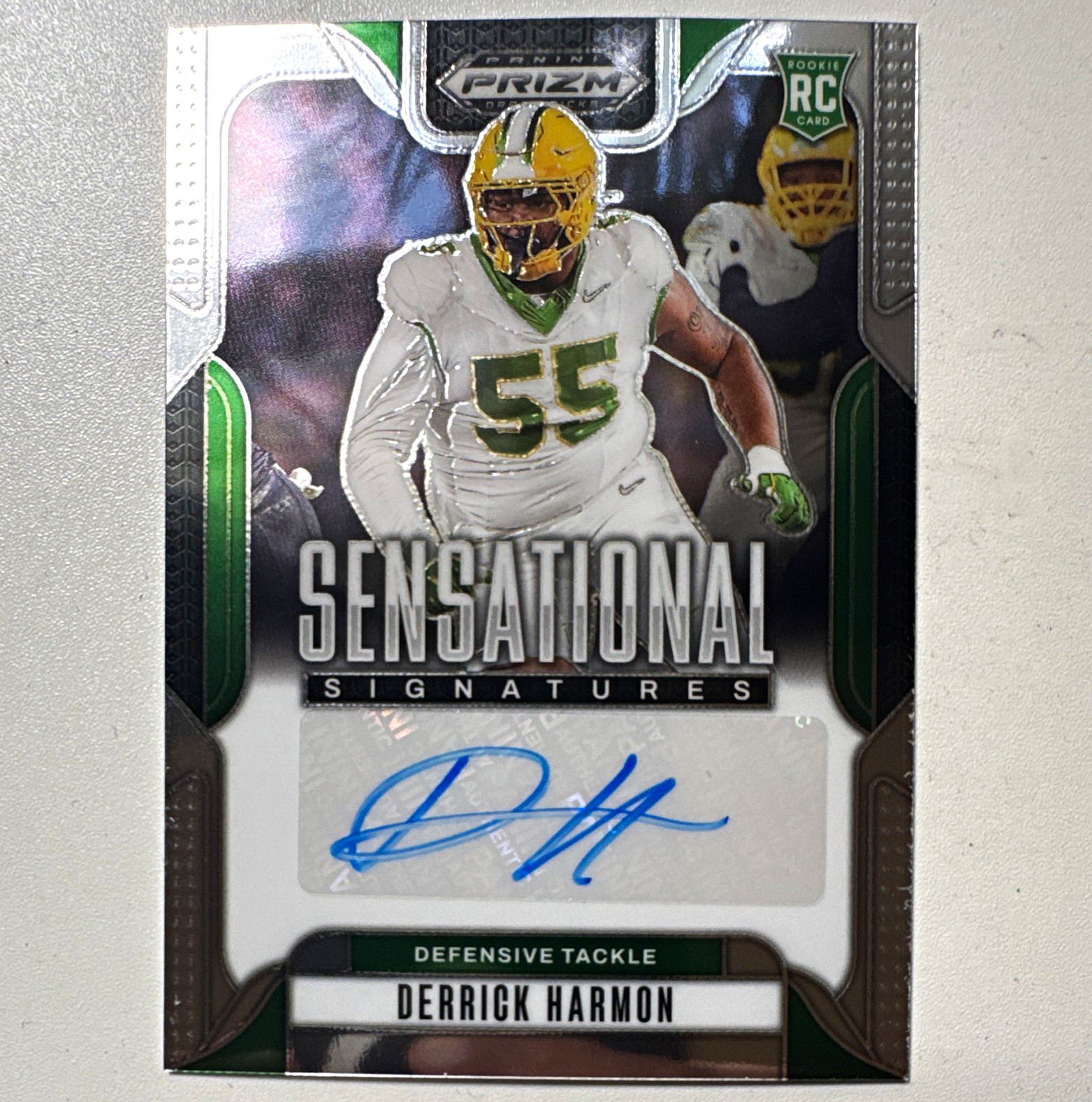 Panini Prizm Draft Picks Sensational Signatures Derrick Harmon RC Auto SS-DHN