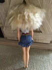 1991 Mattel Barbie Doll Fashion Fever ? Stotic Face Denim Skirt Silver Top  — photo 4