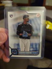 2022 BOWMAN #78 EDWARD CABRERA MIAMI MARLINS RC NEW YORK YANKEES