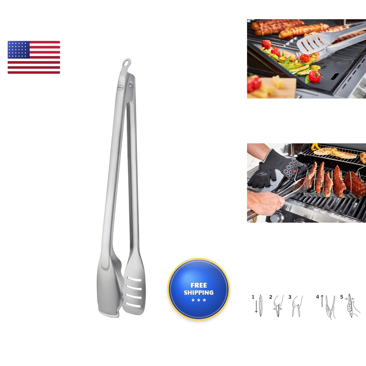 Rösle 25243 Barbecue Grill Tongs